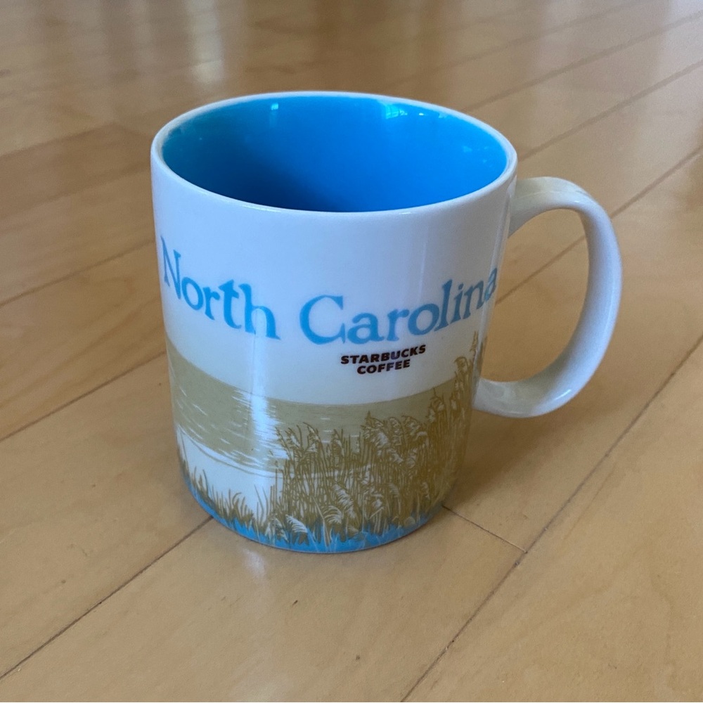 Starbucks 2011 North Carolina Collectors Mug - Blue and Cream